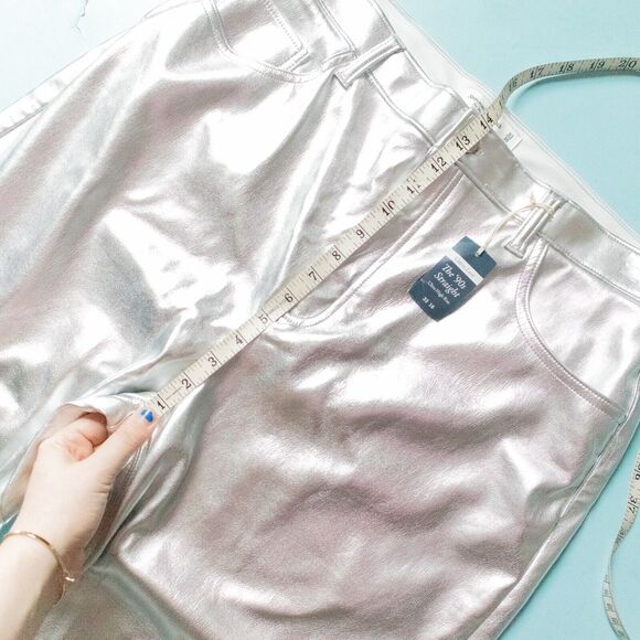 NWT Abercrombie & Fitch Silver 90's Straight Ultra High Rise Pants Size 16 Curve - Picture 7 of 10